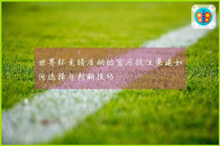世界杯竞猜活动的官方投注渠道如何选择与判断技巧