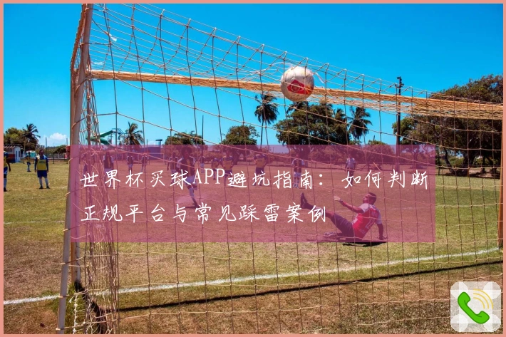 世界杯买球APP避坑指南：如何判断正规平台与常见踩雷案例